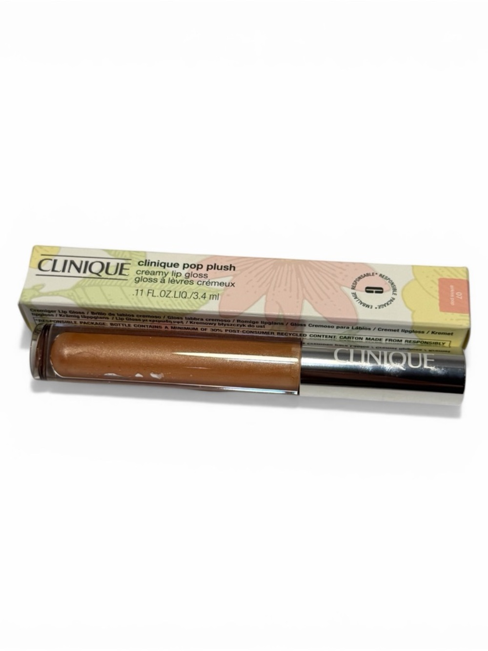 Clinique 07 Air Kiss Pop Plush Creamy Lip Gloss New In Box